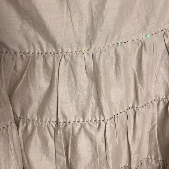 Talbots Tan A Line beautiful beaded lines for added sparkle sophistication Sz 16 - Picture 6 of 12